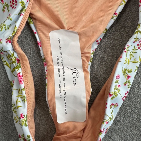 NWT! J.Crew Re-Imagined Curved-Waist Cheeky Bikini Bottom Cloud Meadow - Picture 7 of 7